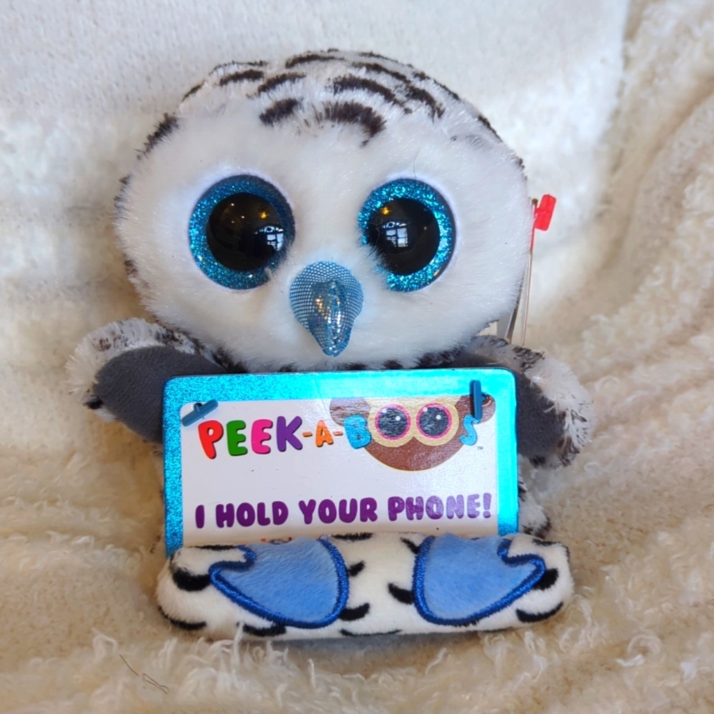TY PEEK-A-BOOS I HOLD YOUR PHONE OMAR THE OWL. Perfect Stocking Stuffer For Xmas
